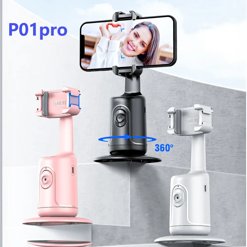 360 Smart AI Face Tracking Mobile Holder 1200mAh Rechargeable Auto Following Mobile Gimbal Stabilizer Gesture Phone Holder