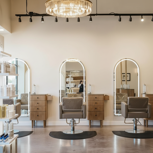 Miroir Mural de Salon de Coiffure Commercial Moderne avec Lumières LED, en Verre, Pliable, pour Chambre, Salle de Bain, Supermarché - Product Image 2
