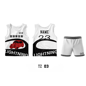 Maillots <span class=keywords><strong>de</strong></span> <span class=keywords><strong>basket</strong></span> personnalisés pour enfants, uniformes sportifs personnalisés pour jeunes, matière respirante à séchage rapide, tenues d'équipe - Product Image 1