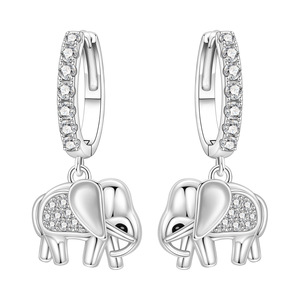 Pendientes de moda con diseño de elefante, diseño original y exclusivo, lujo discreto, pendientes para mujer - Product Image 6