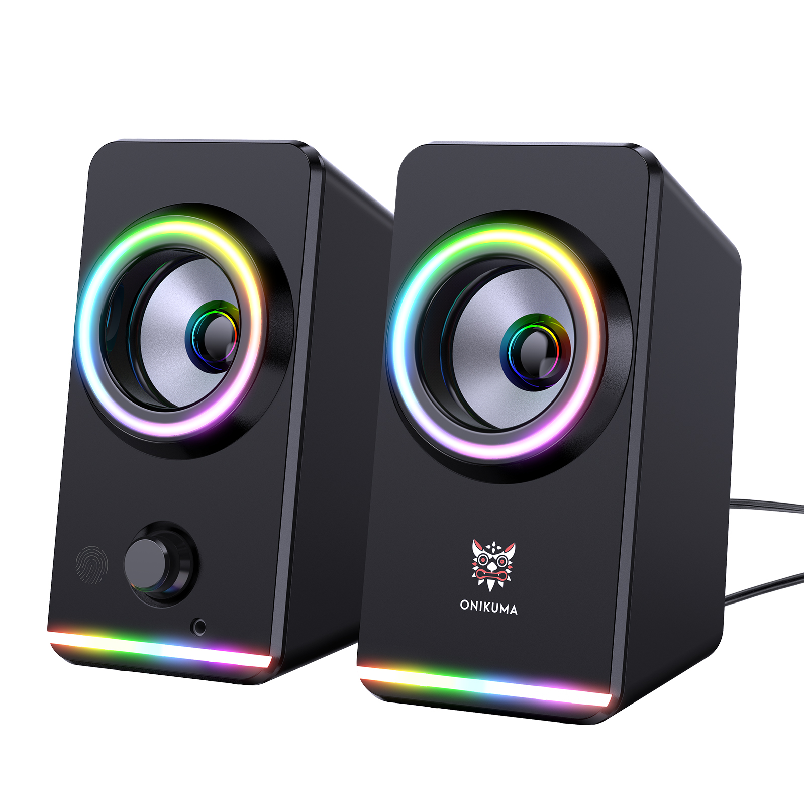 Onikuma X6 Colorful LED Light PC Speaker Wired USB Power Computer RGB LED Gaming Speaker