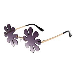 Новый дизайн очков Солнцезащитные очки с цветами Веселые солнцезащитные очки для вечеринок UV400 многоцветные женские пикантные солнцезащитные очки в форме цветка без оправы - Product Image 4