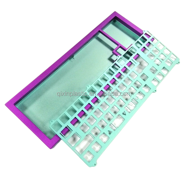 Custom Design Cnc Aluminum Mechanical Keyboard Precision Multicolor Anodizing Aluminum Keyboard Case Plate