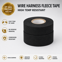 Ruban adhésif électrique noir en vrac, ignifuge, en silicone, conforme RoHS, pour faisceaux automobiles et applications d'ingénierie