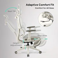 Fabrication de meubles, hauteur réglable, fauteuil de bureau ergonomique entièrement en maille avec repose-pieds