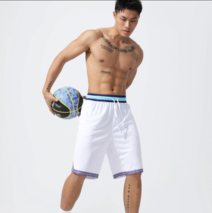 Stock de haute qualité vierge 100% polyester coupe ample séchage rapide personnalisé américain maille basket-ball porter des shorts - Product Image 1