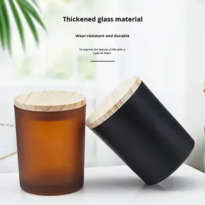 Ly đựng nến thủy tinh mờ tối giản hiện đại, trang trí nhà cửa sáng tạo, giá đỡ nến trị liệu bằng hương thơm, lọ đựng nến trong suốt tự làm, bề mặt nhẵn - Product Image 3