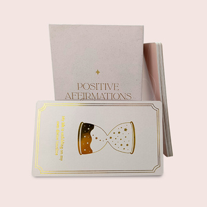 Tarjetas de afirmación de lámina de oro de lujo Premium, regalo de papel estampado de empoderamiento de mujeres personalizado para inspirar confianza - Product Image 2