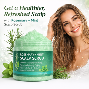 Champú Exfoliante para el Cuero Cabelludo con Romero y Menta 2 en 1, Tratamiento Exfoliante para Eliminar la Acumulación y Clarificar el Cuidado del Cabello - Product Image 2