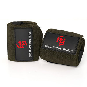 Bandes de poignet personnalisées robustes antidérapantes pour haltérophilie, <span class=keywords><strong>powerlifting</strong></span>, en coton et polyester, soutien pour la gym et le fitness, unisexe, logo OEM - Product Image 3