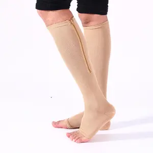 Großhandel Nach 20-30 mmhg Waden Stretch Medizinische Diabetische Sport Zipper Kompression Socken