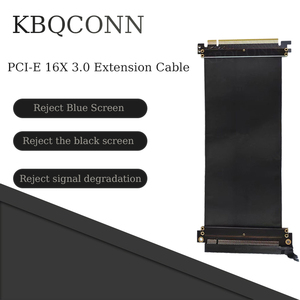 KBQCONN Großhandel PCIE 3.0 16x Hochgeschwindigkeits-Flexibles Verlängerungskabel Kartenadapter (180 Grad Winkel Schwarz) - Product Image 2