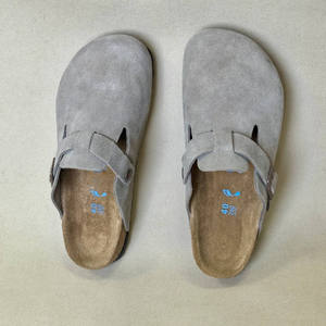 Chanclas de verano personalizadas Birkenstocks para hombres y mujeres, <span class=keywords><strong>sandalias</strong></span> con zuecos Tock con suela de cuero de gamuza y Tpu, deslizador de playa para exteriores - Product Image 1