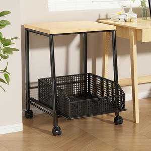 Estante de almacenamiento no plegable de hierro metálico sostenible de simplicidad moderna para almacenamiento de café y aperitivos uso doméstico en la sala de estar - Product Image 5