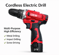 Kit d'outils électriques 21V haute efficacité à bas prix, perceuse électrique sans fil portable