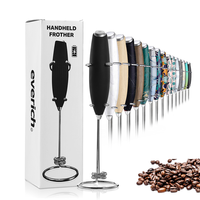 Mousseur à lait silencieux en acier inoxydable 360°, 15000 tr/min, avec batterie rechargeable, en matériau de qualité alimentaire, écologique, pour cappuccino