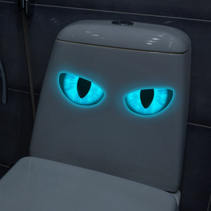 <span class=keywords><strong>Adesivi</strong></span> Creativi Personalizzati Fluorescenti Blu-Verde Effetto Occhio di Gatto Impermeabili per Bagno, Toilette e Decorazione Pareti Domestiche - Product Image 2