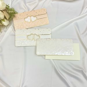 Style de poche de couleur blanche avec <span class=keywords><strong>carte</strong></span> d'invitation de mariage de mode papier - Product Image 2