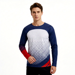 Maillot de motocross pour homme à manches longues en polyester, impression par sublimation, séchage rapide, chemise de course pour adulte, vêtements de sport toutes saisons - Product Image 1