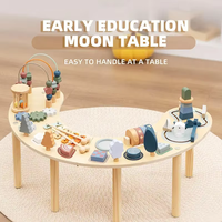 Meja Aktivitas Sensorik Kayu Montessori Grosir, Pusat Aktivitas Anak, Mainan Edukasi Dini