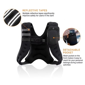 مصنع مخصص اللياقة البدنية فقدان الوزن تجريب سترة رفع الأثقال سترة مرجحة قابل للتعديل لتدريب القوة الجري - Product Image 2