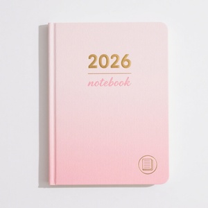 2026 Custom Logo A5 PU Leather Daily Planner Business Office Organizer with Weekly and Monthly Time Management <b>Notebook</b> Style - Product Image 1