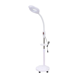 Lampe <span class=keywords><strong>Loupe</strong></span> Cosmétique LED sur Pied avec Support Réglable à 360° et Grossissement 16x pour Visage et Yeux – Prise US - Product Image 4