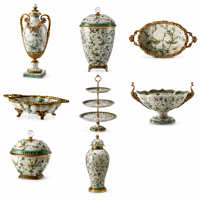 Lampe de bureau électrique traditionnelle de haute qualité, moderne, en laiton martelé doré, de luxe, pour hôtel, chevet, décorative, en céramique émaillée, LED DC