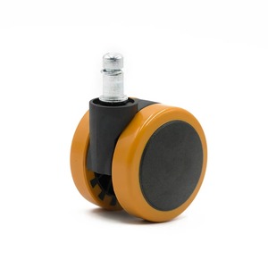 11x22mm Modern PU Chair Casters Hardwood Floor Safe <b>Replacement</b> <b>Wheels</b> For Office School Supermarket Equipment - Product Image 2