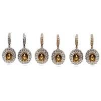 Fabricant de bijoux fins de Hong Kong, boucles d'oreilles semi-montées de haute qualité en or blanc 18 carats à deux tons avec diamant véritable pour diamant ovale
