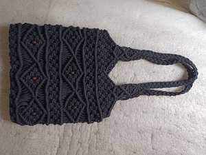 Bolso Tote de Ganchillo Hecho a Mano con Patrón Hueco, Estilo Bohemio, Bolso de Hombro para Mujer, Parte Superior Abierta, Correa Única, Uso Diario, Capacidad 3L+ - Product Image 6