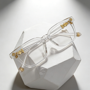 Bingkai Kacamata Modis Persegi Panjang Kecil Anti Cahaya Biru Desain Retro Kacamata Serbaguna untuk Dipakai Sehari-hari - Product Image 4