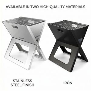 Camping Campfire <b>Grill</b> Portable Folding Charcoal <b>Grills</b>, Backpacking <b>BBQ</b> <b>Grill</b> for Outdoor Cooking Bonfire Patio Backyard - Product Image 3