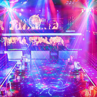 Lumières de DJ pour les fêtes avec support, lumière de scène de DJ 7 en 1, lumière laser activée par le son et DMX pour les bars, les événements de groupe, les mariages, Noël