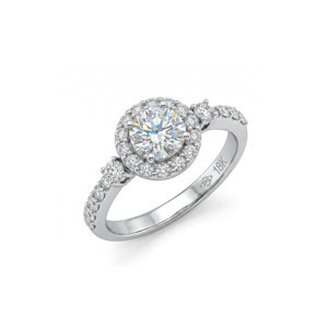 <b>Custom</b> S925/10K/14K/18K Solid Gold 1.00 Carat VVS-VS Quality Round Lab Grown Brilliant Cut Diamond engagement <b>Ring</b> - Product Image 1