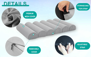 เบาะรองนั่งเมมโมรี่โฟมแบบกําหนดเองหมอนรองรับคอตามหลักสรีรศาสตร์ 6 พับเบาะหมอนครึ่งวงกลมสําหรับเก้าอี้สํานักงาน - Product Image 3