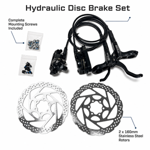 Ensemble de freins à disque hydrauliques intégrés pour VTT, 900/1600 mm, double piston, léger, avec rotors de 160 mm, performance stable, ensemble de freins à huile - Product Image 1
