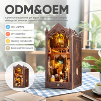 Kit artisanal Magic Library en bois, plastique et papier, puzzles 3D, maison miniature DIY, coin lecture, à partir de 14 ans, nouveau design 2025, Wisdom