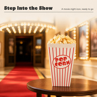 Boîte à popcorn en carton blanc de qualité alimentaire, personnalisable, jetable, en papier, pour cinéma
