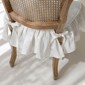 El yapımı kayış doğal keten kumaş yumuşak taş yıkanmış rustik tema keten sandalye klozet kapağı parti odası kullanımı için - Product Image 2