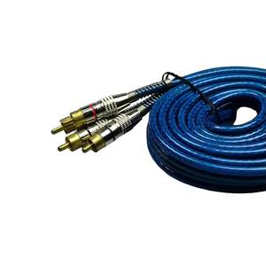 Gold-plated 2RCA audio HiFi speaker alloy shell <b>car</b> <b>amplifier</b> subwoofer cable - Product Image 5