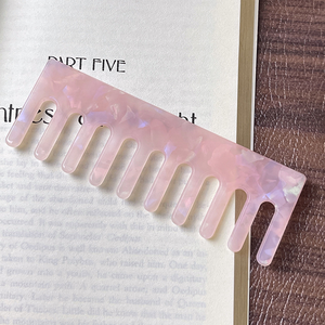 หวีผมอะซิเตทสำหรับผู้หญิงหวีสำหรับนวดขนแบบปรับได้หลายหน้าที่หวีผมสีสดแบบกำหนดเอง - Product Image 4