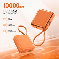 Batería Externa de 10000 mAh con Carga USB Tipo-C, Pantalla LED y Cables de Datos con Carga Rápida PD22.5W, Directo de Fábrica OEM ODM