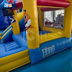Castello gonfiabile per uso della <span class=keywords><strong>casa</strong></span> castello gonfiabile buttafuori con scivolo oceano a <span class=keywords><strong>tema</strong></span> salto gonfiabile castello Bounce House scivolo Combo - Product Image 2