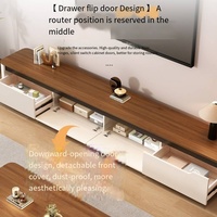 Ensemble meuble TV et table basse modernes pour salon et chambre à coucher, plateforme de rangement domestique, design de luxe léger