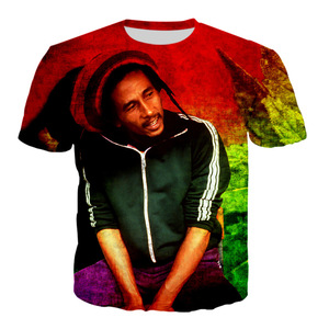 Camiseta de Hip Hop para Bob Mar <span class=keywords><strong>Ley</strong></span> Camisetas impresas en 3D Hombres Mujeres Pop Música divertida Rock Bob Mar <span class=keywords><strong>Ley</strong></span> Camiseta de talla grande para hombres - Product Image 6