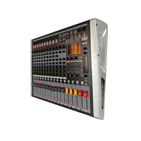 Console de mixage audio professionnelle 14 canaux GS14 avec USB, Bluetooth et alimentation fantôme 48V pour système de sonorisation extérieur, performances sur scène et DJ