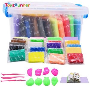 Hot Sale Modeling <b>Clay</b> Polymer <b>Clay</b> Tools DIY 24 Colors Air Dry Fluffy Putty Slime Kit <b>Set</b> Soft Toy Plastic for Kids - Product Image 1