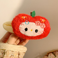 Nouvelle pince à cheveux BB haut de gamme en peluche cristal étoile mignonne faite à la main pour femme, pince latérale de dessin animé, décoration capillaire polyvalente