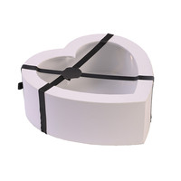 Boîte Cadeau Rigide en Forme de Cœur pour Fleurs, Boîte à Fleurs avec Fenêtre Transparente, Rose Éternelle Personnalisée, Vente en Gros